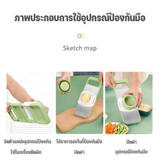 เครื่องหั่นผักผลไม้ เครื่องหั่นผัก ที่สไลด์ผัก มัลติฟังค์ชั่น ใบมีดสแตนเลส ที่ขูดผัก มี5ใบมีด