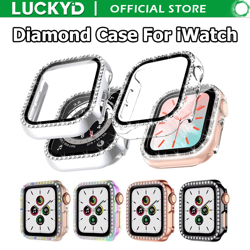 Luckyd เพชรแถวเดียวแบบบูรณาการSmart WatchสําหรับApple Watch series 9/8/7 45MM 41MM,6/SE/5/4/3/2/1 44