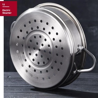 Roundin Steam Rack, 304 สแตนเลสพร้อมตะกร้านึ่งหูคู่,มัลติฟังก์ชั่ครัวเครื่องมือทําอาหาร Generic หม้อนึ่งตาราง