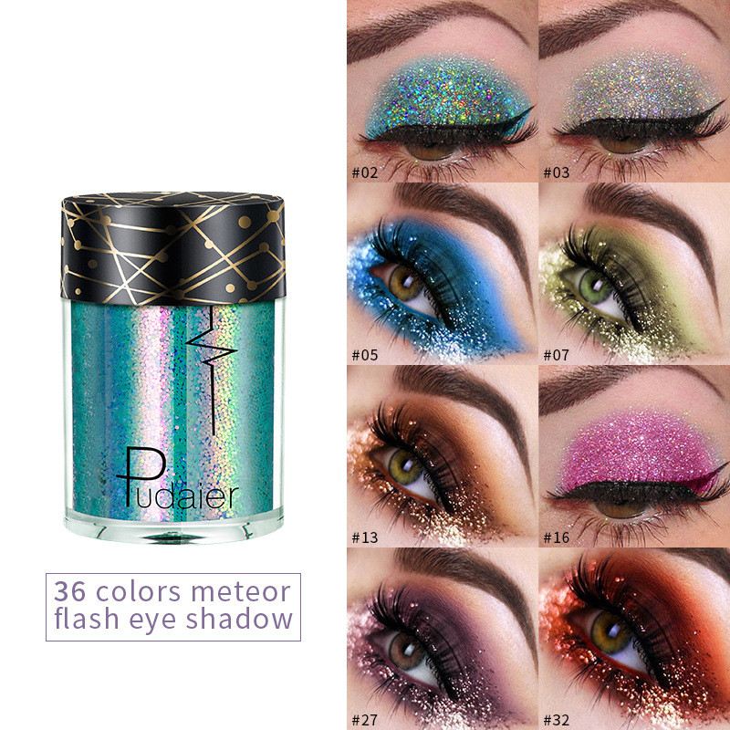 Monochrome Eye Shadow Glitter Sequins Mermaid Ji Pearlescent ง่ายต่อการสี 36 สีแต่งหน้าเครื่องสําอาง