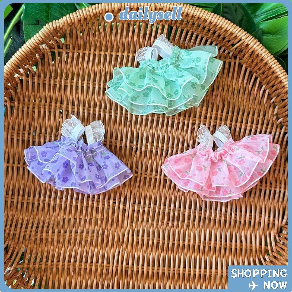Daily Doll Princess Dress, DIY Handmade Cotton Doll Clothes, Fashion Cos Gift Doll Accessories ตุ๊กตา Plush เสื้อผ้าสําหรับ 10-15 ซม. ตุ๊กตา