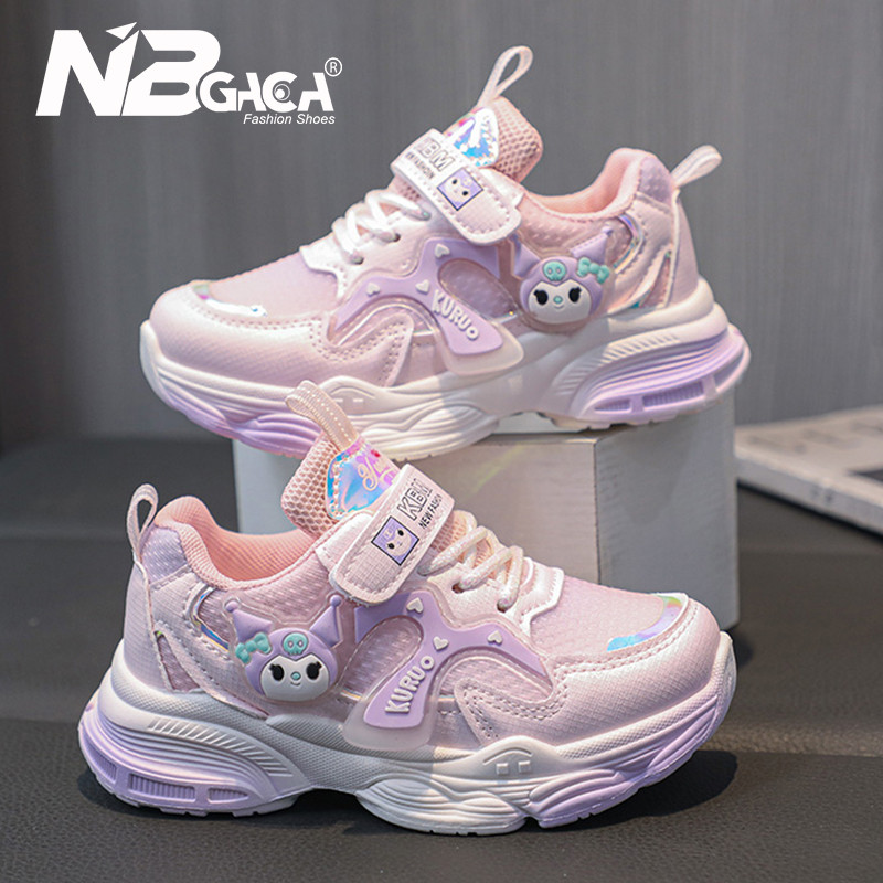ใหม่การ์ตูนน่ารักรองเท้าเด็กผู้หญิงbreathable Anti-กลิ่นเด็กตาข่ายรองเท้าสบายๆหนาSoled Anti-SLIPแฟชั่นเกาหลีรองเท้าผ้าใบสีชมพูสําหรับ 5-15 ปีหญิง
