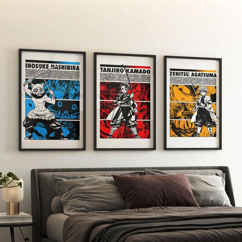 Demon Slayer อะนิเมะโปสเตอร์ดิจิตอลอะนิเมะของขวัญอะนิเมะ Wall Art สําหรับตกแต่งห้องเด็ก Wall Collage ของขวัญ