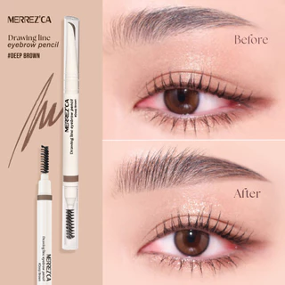 Merrez'Ca เมอร์เรซกา ดรออิ้ง ไลน์ อายโบรว์ เพ็นซิล 0.3ก. ดีพ บราวน์