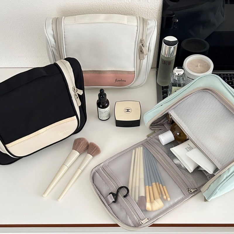 ✈️COD✈️กระเป๋าอาบน้ำ แขวนผนังได้ กระเป๋าเครื่องสําอาง กันน้ํา เดินทาง wash bag