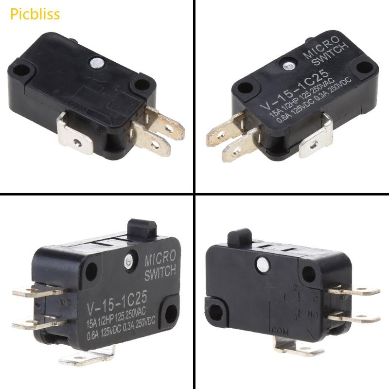 Picbliss KW7-0C ปุ่ม Snap Action Micro Limit Switch AC125V 250V สําหรับประตูเตาอบไมโครเวฟ