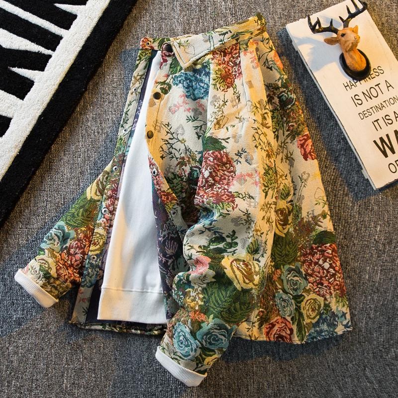 Begonia Boutique ผู้หญิง Unisex Retro Presbyopic ปัก High-End เสื้อฤดูใบไม้ร่วง Niche Street สวมใส่สบายๆเสื้อแขนยาวผู้ชาย