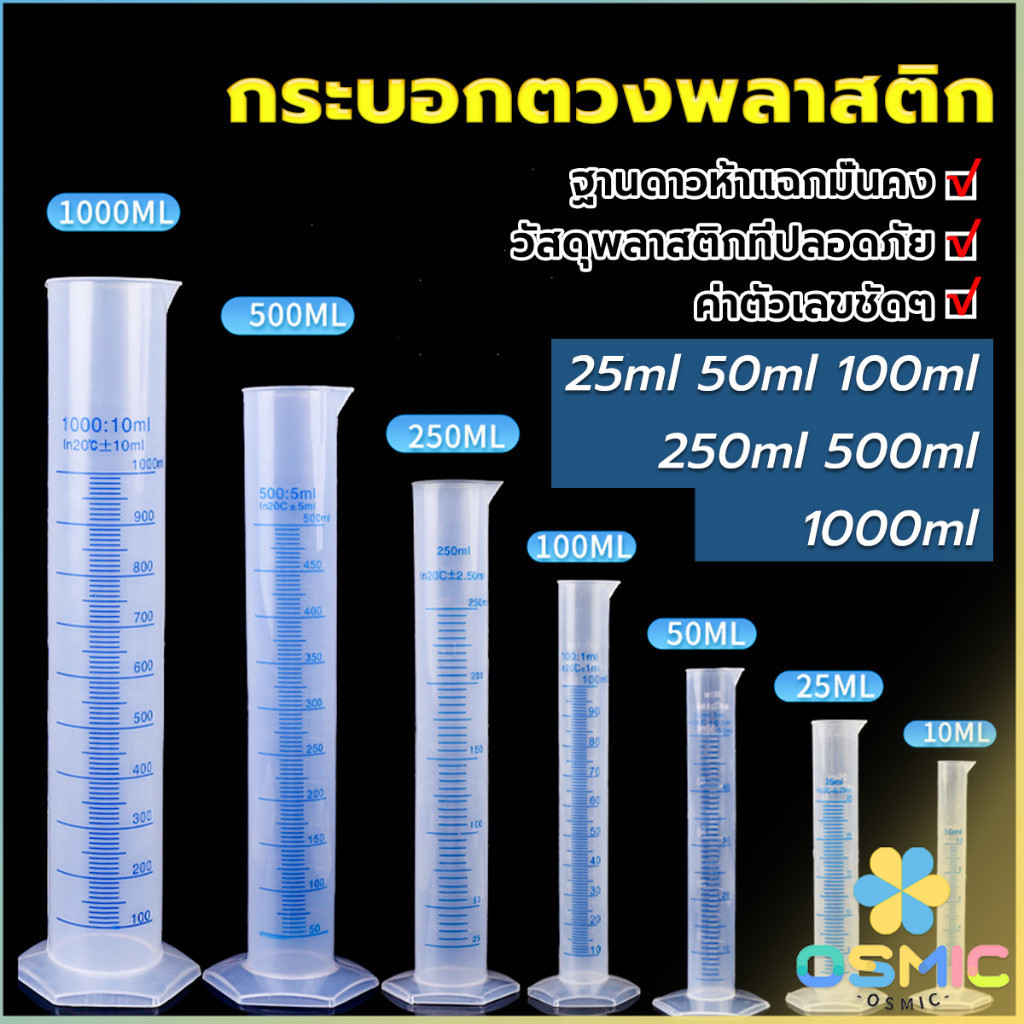 MIC กระบอกตวงพลาสติก พลาสติก มีขนาดตามความต้องการใช้งาน Plastic measuring cup