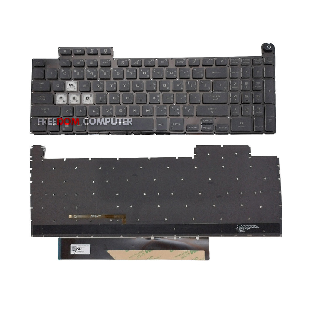 คีย์บอร์ด ASUS TUF Gaming F15 FX507 FX507Z A15 FA507 FA507R มีไฟ ไทย อังกฤษ KEYBOARD