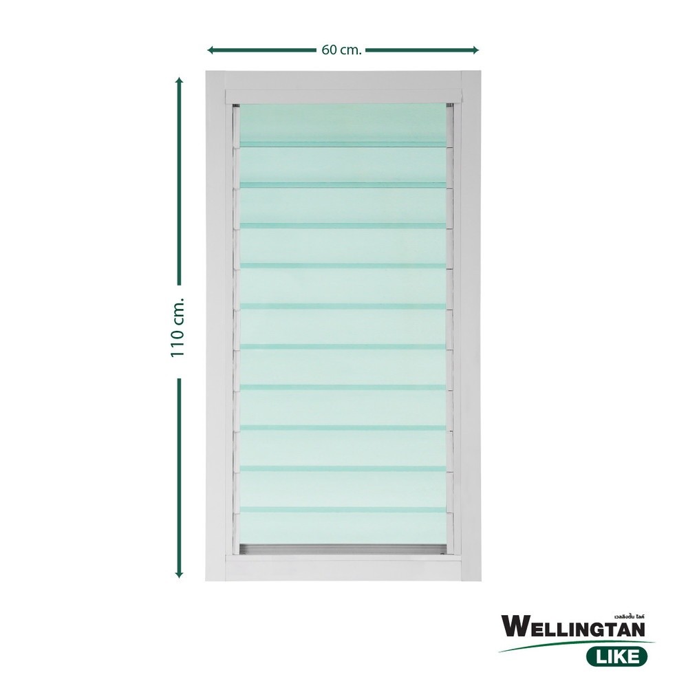 Changdee eco WELLINGTAN (LIKE) หน้าต่างอะลูมิเนียม บานเกล็ดโยก (กระจกเขียวใส) W-AL/011 60x110ซม. สินค้าดีมีคุณภาพ*