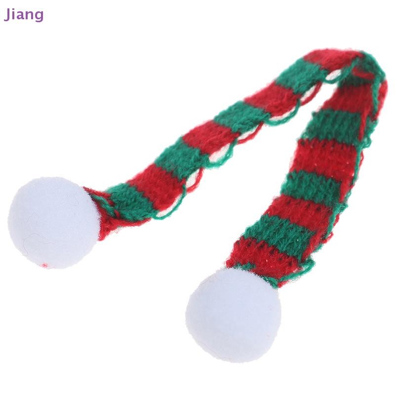 Jiang 1/6 1/12 Dollhouse Miniature หมวกคริสต์มาส + ผ้าพันคอตุ๊กตาอุปกรณ์เสริม Decor TH - รูปที่ 3