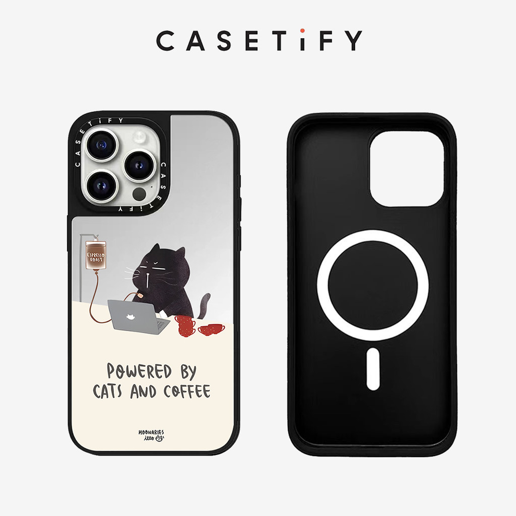 แม่เหล็กทํางานแมวดําปลอกฮาร์ดกระจกเคสโทรศัพท์สําหรับ ไอโฟน 15 โปรแม็กซ์ 15มือโปร 15 14 13 12 11 มือโปร สูงสุด กรณีห่อกันกระแทกด้านหลังปกอะคริลิใส