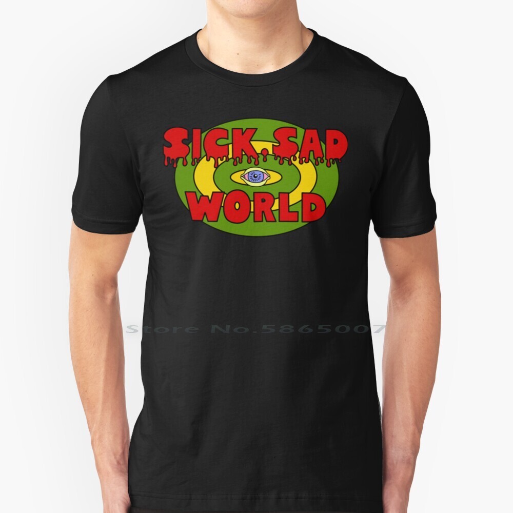 Sick , Sad World T เสื้อ 100% Cotton Sick Sad Mtv Beavis Butt Head Hank Dale Mystic Spiral Quinn Jan