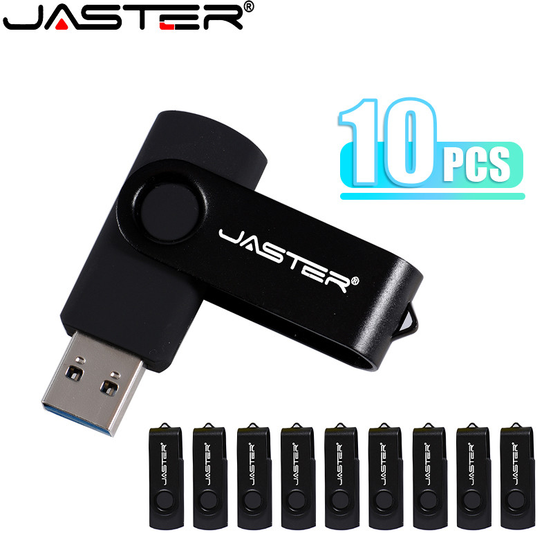 ขายส่ง 10PCS-LOT 128GB USB แฟลชไดรฟ์ Rotatable Memory Stick 64GB ไดรฟ์ปากกาสีดํา 32GB USB Stick 16GB 8GB 4G ของขวัญ Key Chain