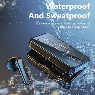 TwsS20 9D หูฟังไร้สายสเตอริโอ 5.2 TWS พร้อมไมโครโฟนชาร์จกรณีกีฬาหูฟังกันน้ำชุดหูฟังสำหรับโทรศัพท์มือถือ