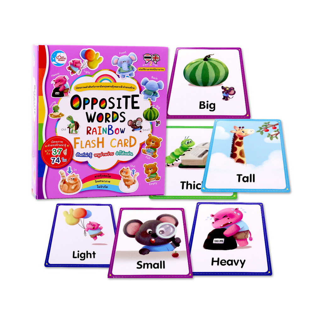 นายอินทร์ หนังสือ OPPOSITE WORDS RAINBOW FLASH CARD