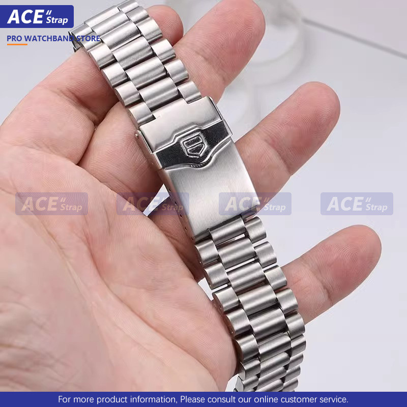 เหมาะสำหรับนาฬิกา TAG HEUER สายสแตนเลสลายกราฟิก 18mm 20mm 22mm 24mm เหมาะสำหรับ Autavia 6 FORMULA RACE 1 F1 AQUARACER