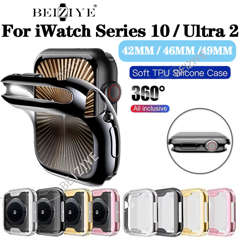 360 สําหรับ iWatch Series 10 42 มม.46 มม.Soft Clear TPU Full Screen Protector สําหรับ iWatch Ultra 2