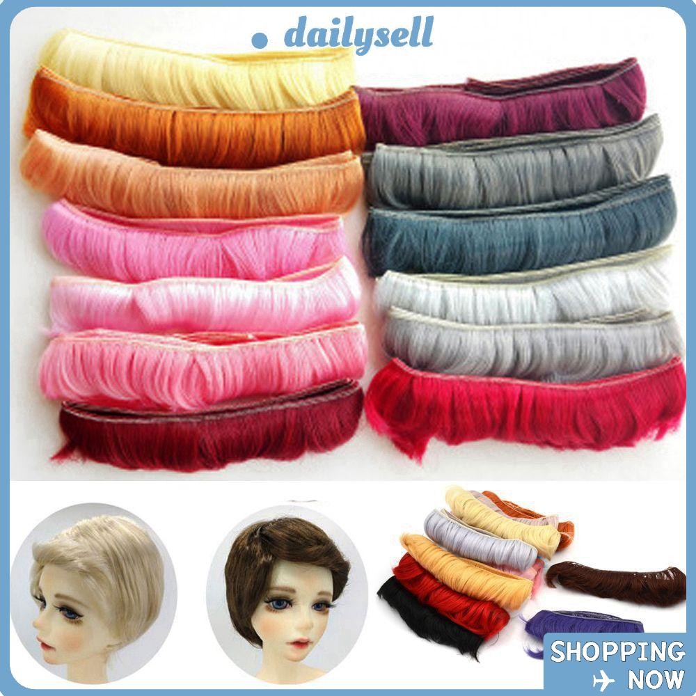 Daily 1PC ตุ๊กตา Fringe Hair DIY อุปกรณ์เสริมมินิเดรสอุณหภูมิสูง