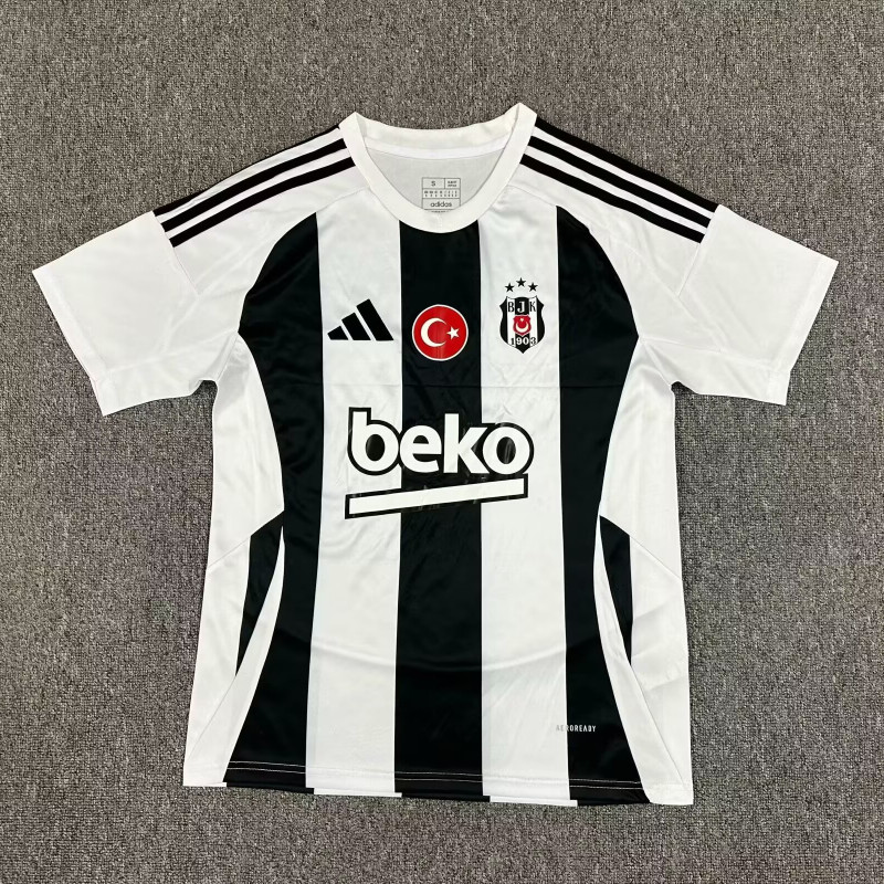 24-25 Besiktas 2 Away Club Jersey S-XXL คุณภาพสูงแขนสั้นแห้งเร็วกีฬาฟุตบอลด้านบน AAA