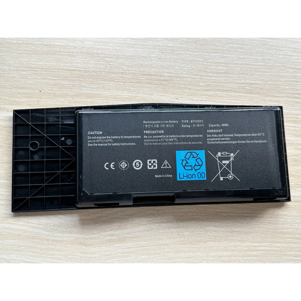 BTYVOY1 แบตเตอรี่แล็ปท็อป For Dell For Alienware M17X R3,M17X R4,R3-3D 05WP5W CN-07XC9N 318-0397 7XC