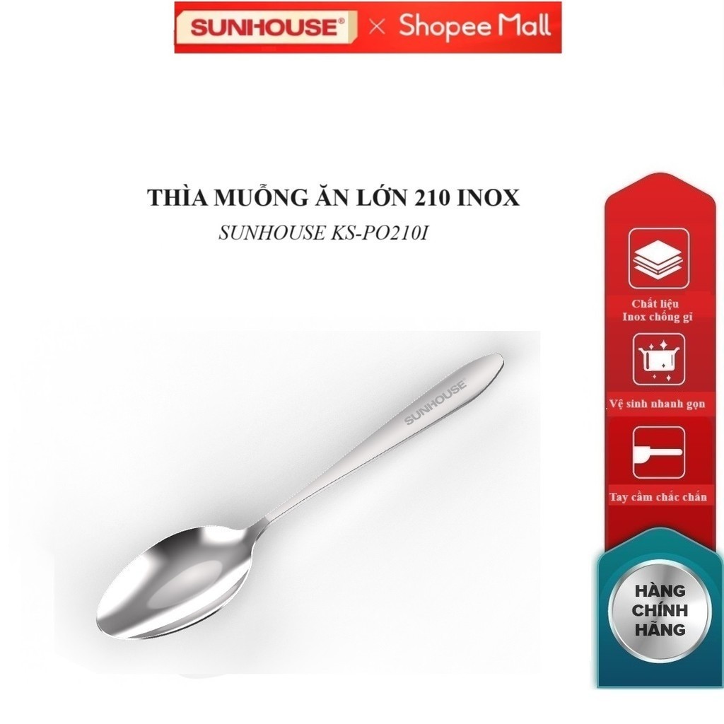 ขนาดใหญ่ 210 ช้อนสแตนเลส SUNHOUSE KS-PO210I
