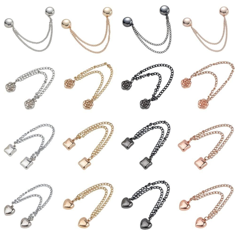 Desmondri คลิปหนีบเสื้อผ้าแม่เหล็ก, ปุ่มโลหะ Shorten คลิปหนีบกางเกง, อุปกรณ์เสริมเสื้อผ้า Multi-Function เอวหัวเข็มขัด Non-hole ขา Cuff Fixing Pin กางเกงยีนส์ - รูปที่ 2