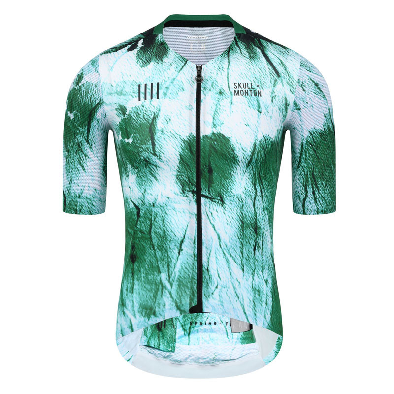 Skull MONTON MENS SHORT SLEEVE Cycling Jersey SPRINGFRESH Powerband Pro Team Aero Jersey Race Cycling Jersey จักรยานเสื้อผ้าชั้นนํา