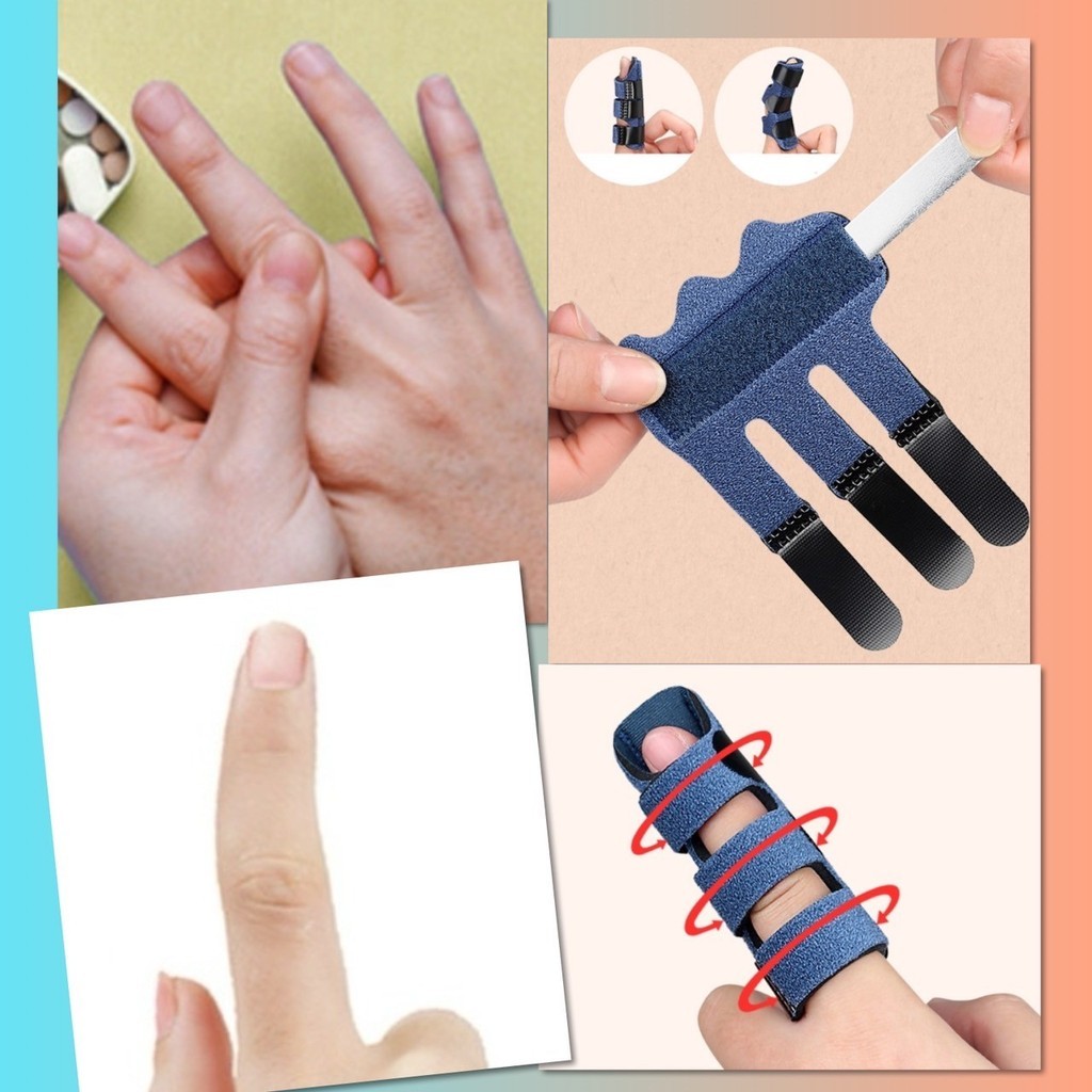 🌷 ดามนิ้ว เสริมเหล็ก เฝือกนิ้ว ดัดนิ้ว ปลอก ป้องกันเสียดสี แก้กระดูกผิดรูป เอียง คด งอ เพื่อสุขภาพ ระบายอากาศ 🌷 - รูปที่ 5