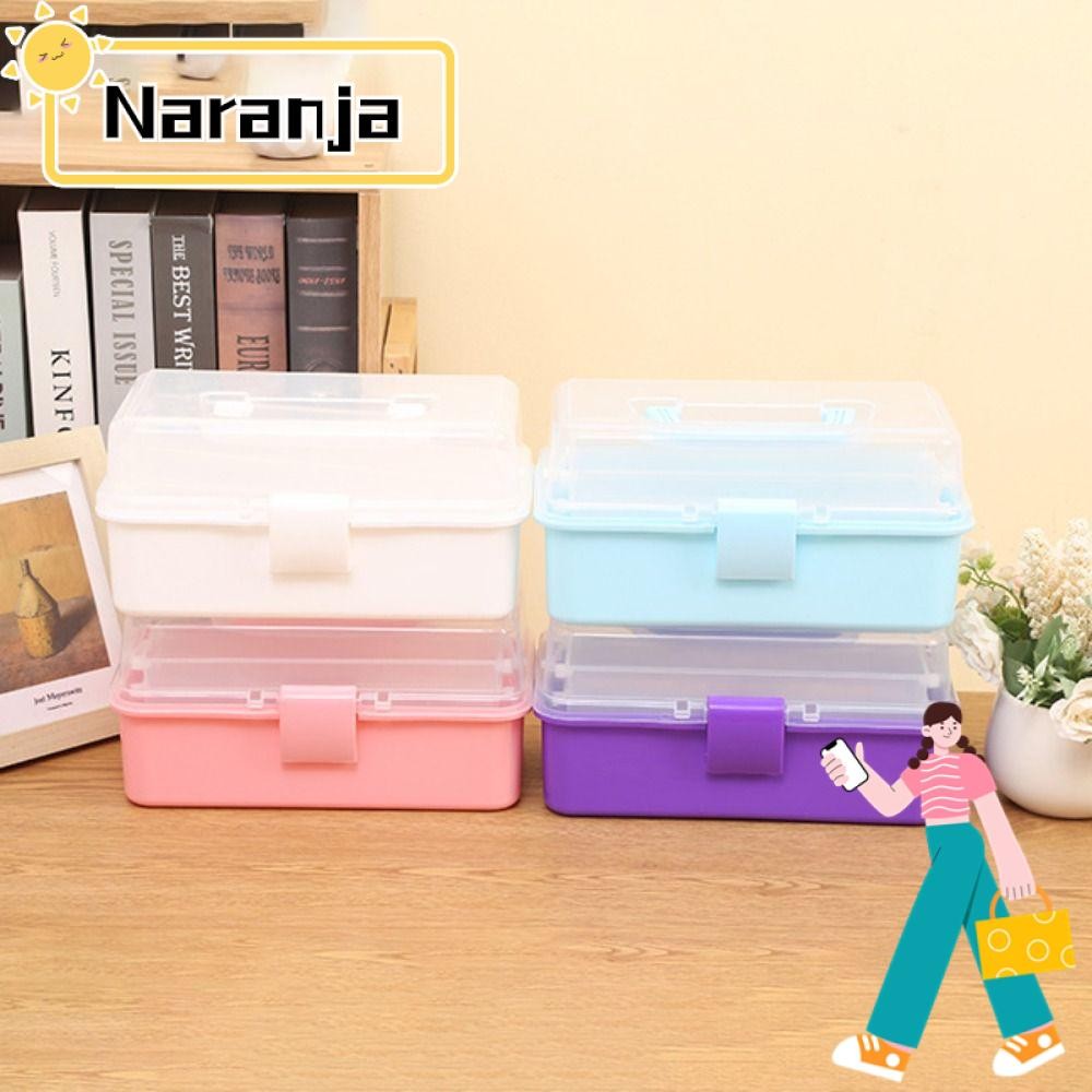 นารันจา ที่เก็บกิ๊บแต่งหน้า, กล่องเก็บของความจุขนาดใหญ่พลาสติก, มัลติฟังก์ชั่น 2/3 ชั้นกล่องเก็บเล็บแบบพับได้