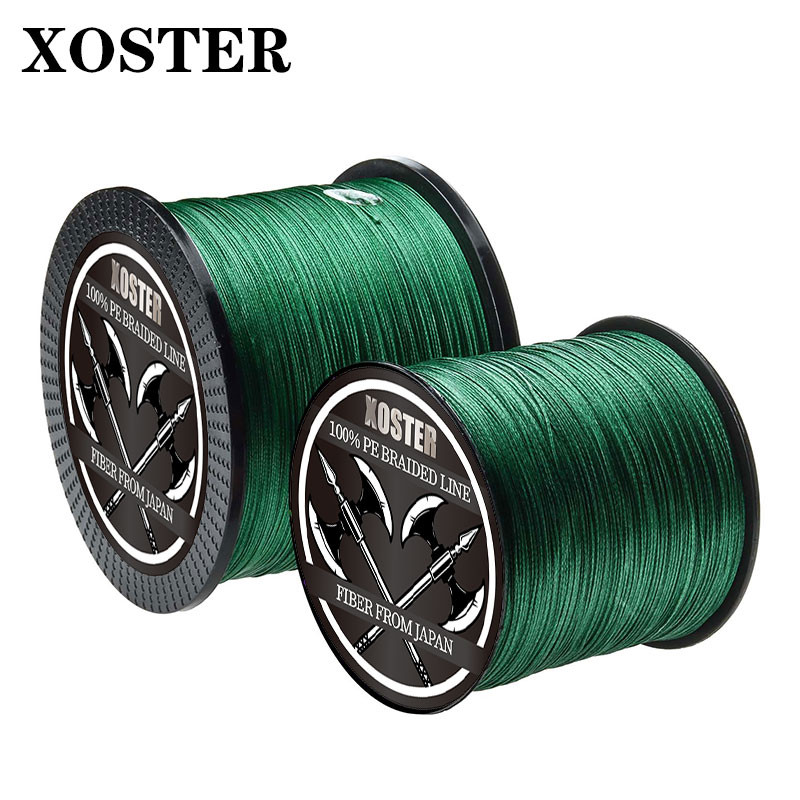 Xoster 300เมตร500เมตร1000เมตร X4 4เส้นสายการประมงถัก M ultifilament ล่อตกปลาสายอุปกรณ์ตกปลา100% PE PE สายสำหรับรีลประมง
