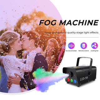 มีรีโมท เครื่องทำควัน เครื่องทำไดรไอซ์ สำหรับไฟดิสโก้เลเซอร์ เครื่องทำควัน เวที led Fog Smoke machine 1500w/1200w/500w