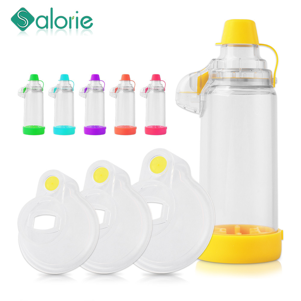 Salorie แบบพกพา Pediatric Asthma Inhaler Spacer Inhaler MDI Spacer Anti Static พร้อมหน้ากาก Inhaler Atomizing ถ้วยเด็กผู้ใหญ่