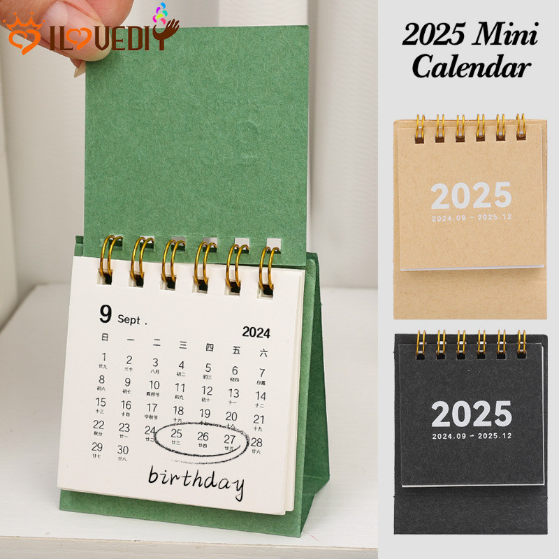 [ ที่โดดเด่น ] 2025 ปฏิทินตั้งโต๊ะ Mini Flip Page - เครื่องเขียนโรงเรียนสํานักงาน - ปฏิทินกระดาษเขียนได้ - สมุดจดบันทึกแบบพกพา - เครื่องประดับตั้งโต๊ะ - สมุดพกพานัก