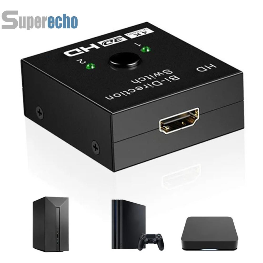 Hdmi-compatible 2.0 Switcher 4K 60hz สวิตช์ทิศทางอลูมิเนียมอัลลอยด์ 2 in 1 Out 1 in 2 Out HDMI-Compa