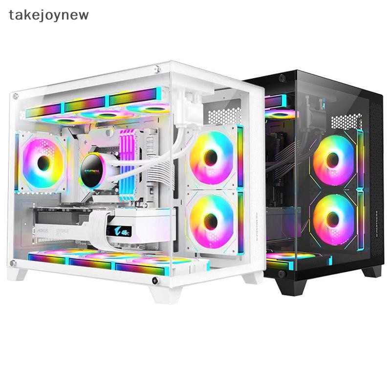 [takejoynew] เคสคอมพิวเตอร์เดสก์ท็อปโปร่งใส PC Tower สําหรับ 360 Water Cooler M-ATX/ITX เมนบอร์ด SSD * 1 + HDD * 2 USB 3.0 400 มม.กราฟิกการ์ด KLB
