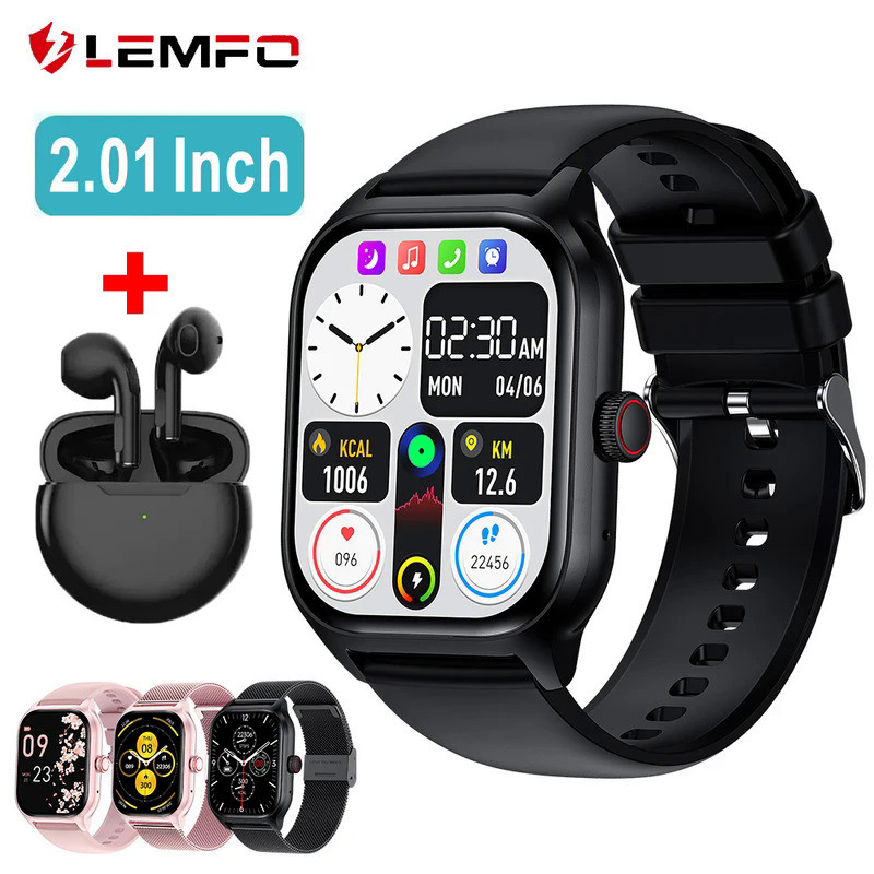 LEMFO LT10 Smart Watch 2024 Android Gift Bluetooth Call Smartwatch 2024 Touch Dial Music Fitness Tra