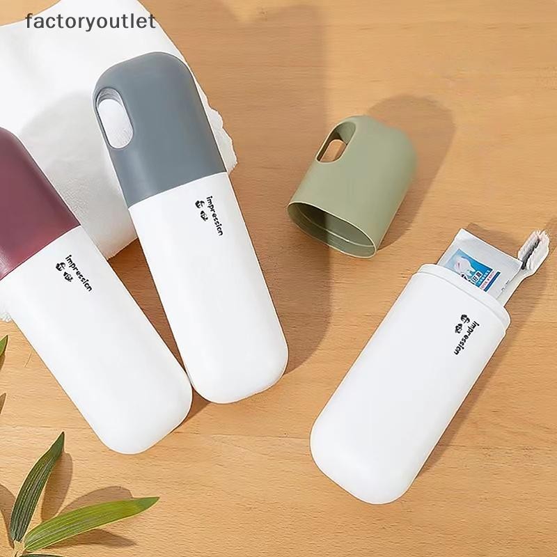 Flth Travel แบบพกพาแปรงสีฟันถ้วยห้องน้ําผู้ถือยาสีฟันกล่องเก็บกล่อง Organizer Travel อุปกรณ์อาบน้ําถ้วย Vary