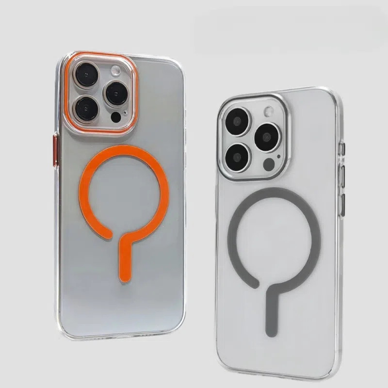 เหมาะสําหรับ IPhone 16 Pro maxแบรนด์อินเทรนด์เครื่องหมายคําถามเคสโทรศัพท์แม่เหล็ก 15Pro โปร่งใส PC เคสป้องกัน 14ProMax