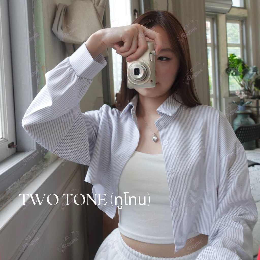 23BEGINS SHIRT เสื้อเชิ้ตปักเพ็ชร 23BG เสื้อเเขนยาว (360AA)