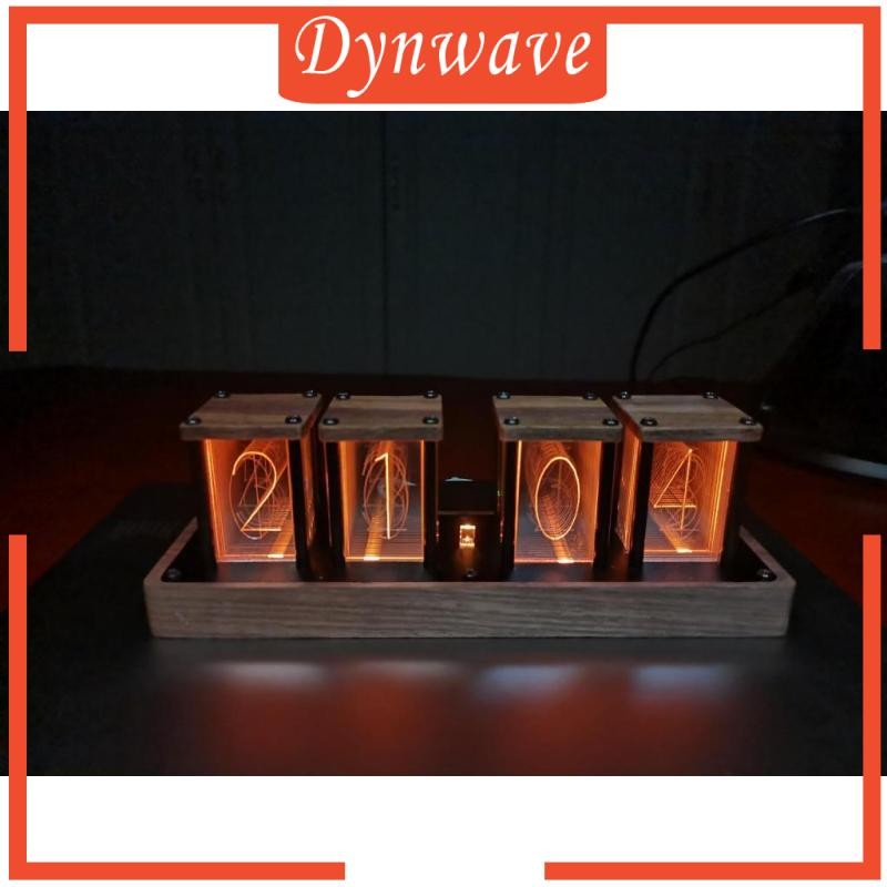 [Dynwave] นาฬิกาหลอด Nixie สีสันสดใสเปลี่ยนสีนาฬิกาตั้งโต๊ะ LED หลอดเรืองแสง นาฬิกาปลุกดิจิตอล