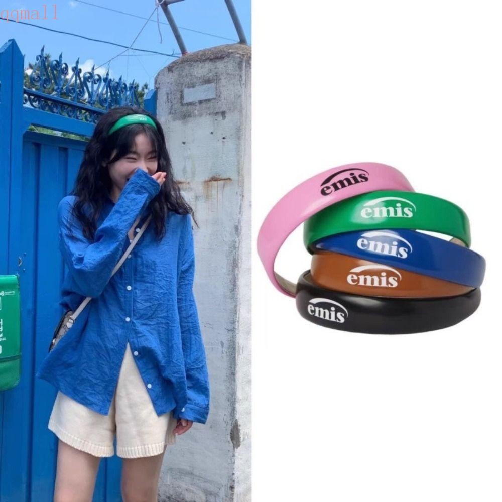 Qqmall emis PU Hair Band, Head Wear Fashion Brand Candy Color Hair Hoop, Cute Hair Wear Korean Style