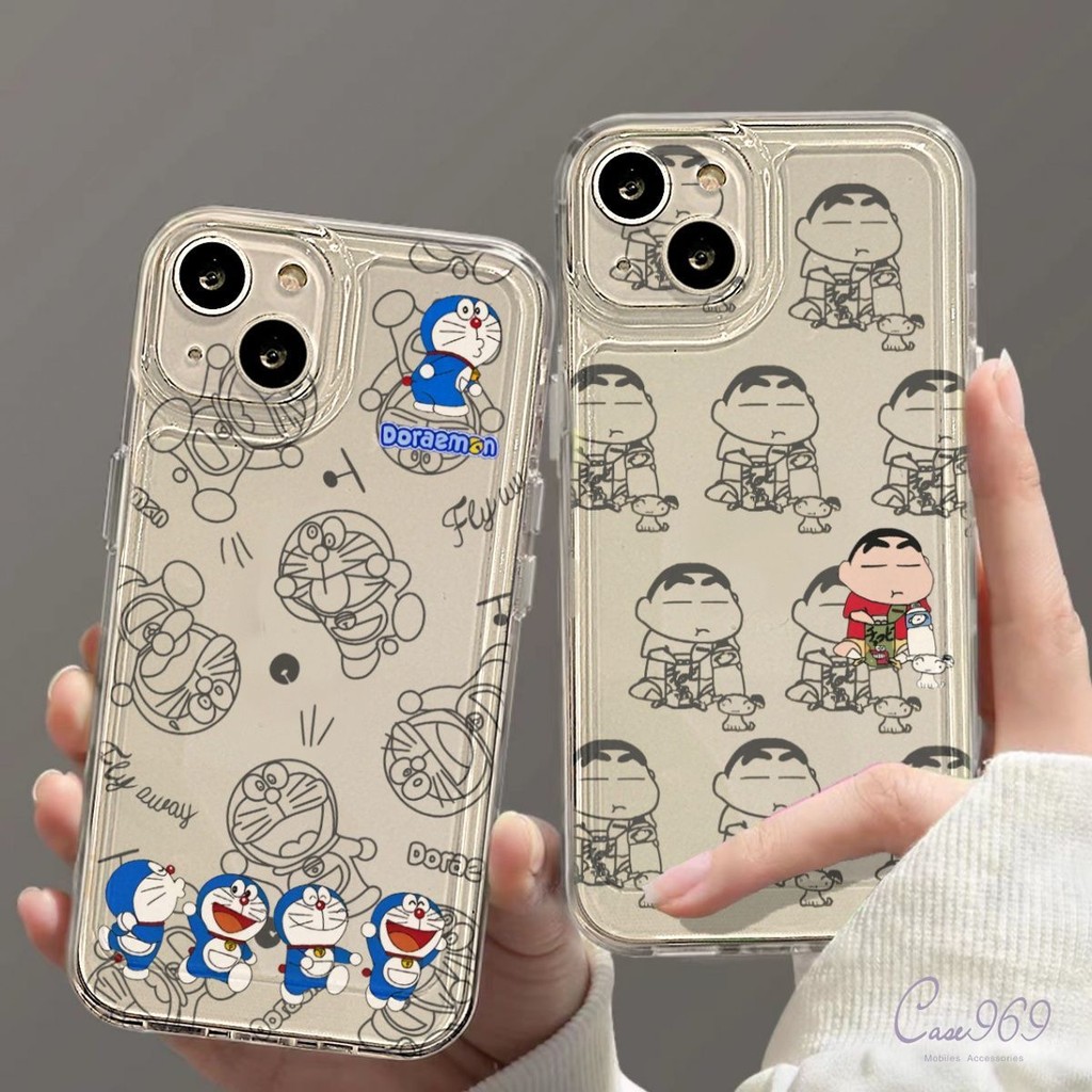 โดราเอมอนโปร่งใส เคส ชินจัง เคส Infinix Note 30 Hot 11 30i Spark GO 20 40i 20 12 9 Play Smart 6 8 7 Plus Pro 8HD