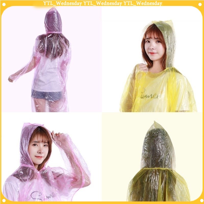 YTL เสื้อกันฝนสีใส ชุดกันฝน ง ไม่กินพื้นที่ เหมาะสำหรับฉากกลางแจ้งที่หลากหลาย