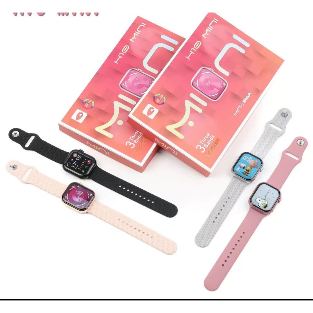 Smartwatch H10 MINI ประกัน 3เดือน นาฬิกา สมาร์ทวอช วัดอัตราการเต้นหัวใจ ออกซิเจนในเลือด ก้าวเดิน รองรับการแจ้งเตื