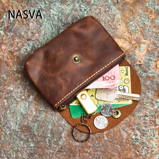 นาสวา ของแท้หนังผู้ชายกระเป๋าสตางค์สองชั้นสุภาพสตรีกระเป๋าสต…