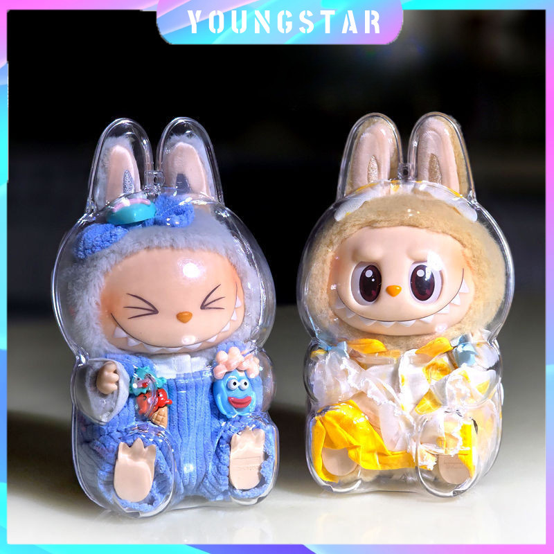 Ys 1Pc labubu Mystery Box Storage Case ตุ๊กตาตุ๊กตากระเป๋าพวงกุญแจสําหรับ labu v2 นั่งปาร์ตี้ยอดนิยม