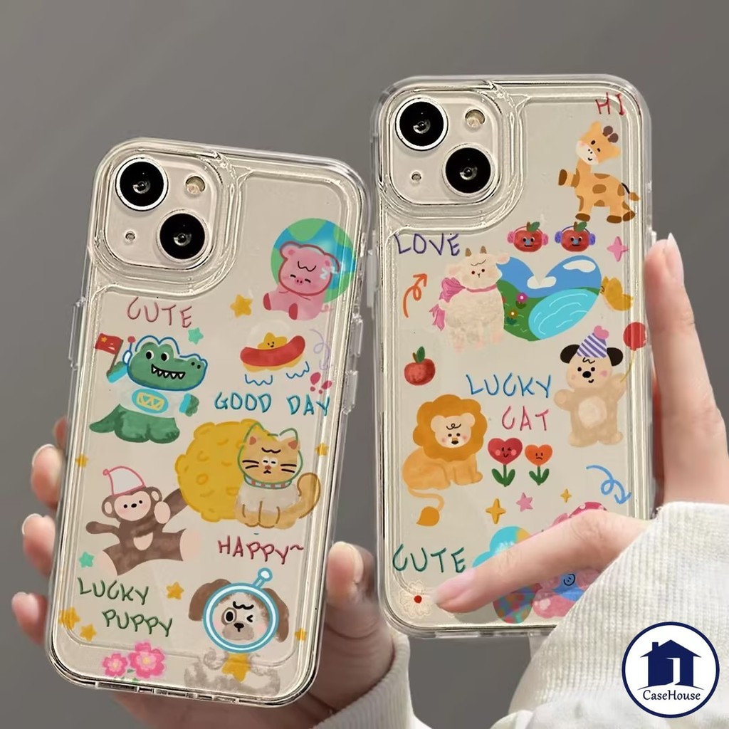 เคสนิ่มใสลายสิงโตจระเข้น่ารัก เข้ากันได้กับ Redmi 10C 12 13C 12C 9C 10A 9A 10 9 9C NFC Note 11 13 12 10 Pro POCO M3 C55