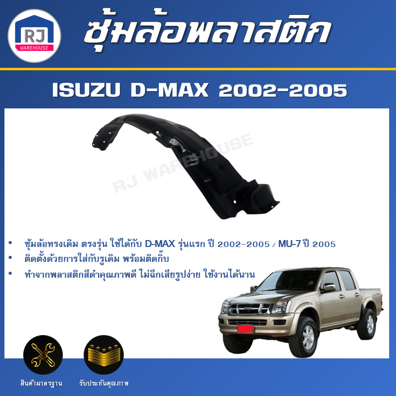 👌RJ ซุ้มล้อพลาสติก อีซูซุ ดีแม็กซ์ ปี 2002-2005/ MU-7 ปี 2005 **สินค้าไม่มีกิ๊บล็อคแถม** ตรงรุ่น ISUZU D-MAX/MU-7