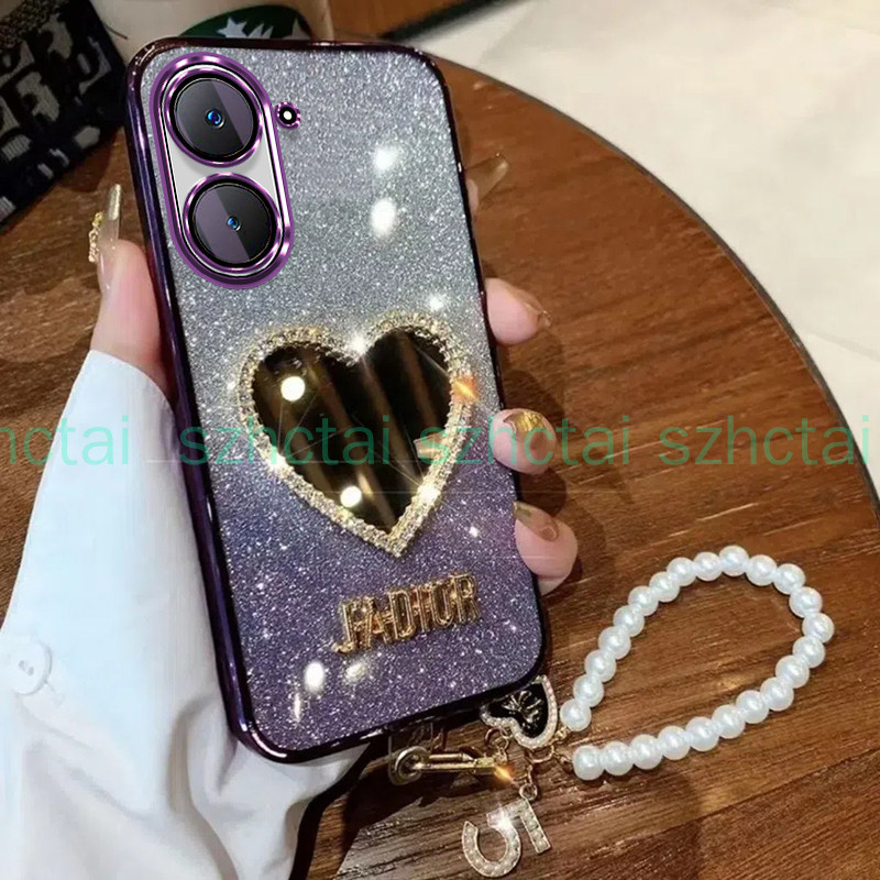 เคส Vivo Y18 Y03 Y28 4G Y02 Y02S Y17 Y15 Y12 Y11 Y15S Y15A Y01 Y16 Y17S Y20i Y20 Y12S Y12A Y20S Y20S G Y21 Y21T Y33S Y22S Y27 Y31 2021 Y51 2020 Y35 Y36 V21E Y73 4G V29E 5G Y200 หรูหรา ชุบ แวววาว เกราะป้องกัน เปลือกอ่อน พร้อมเครื่องสําอางแต่งหน้า กระจกแห่ง